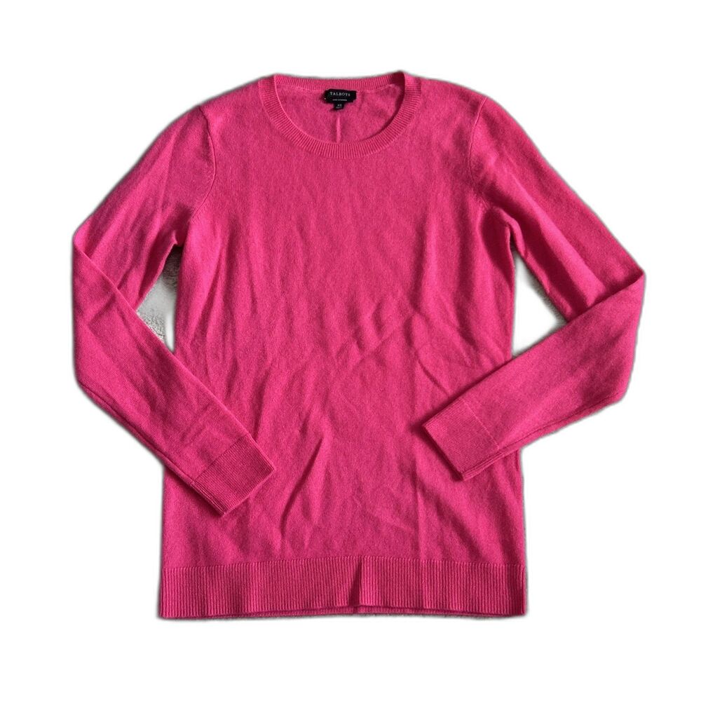 Talbots Sweater Womens XS Pink Soft Cashmere Crewneck Career Office